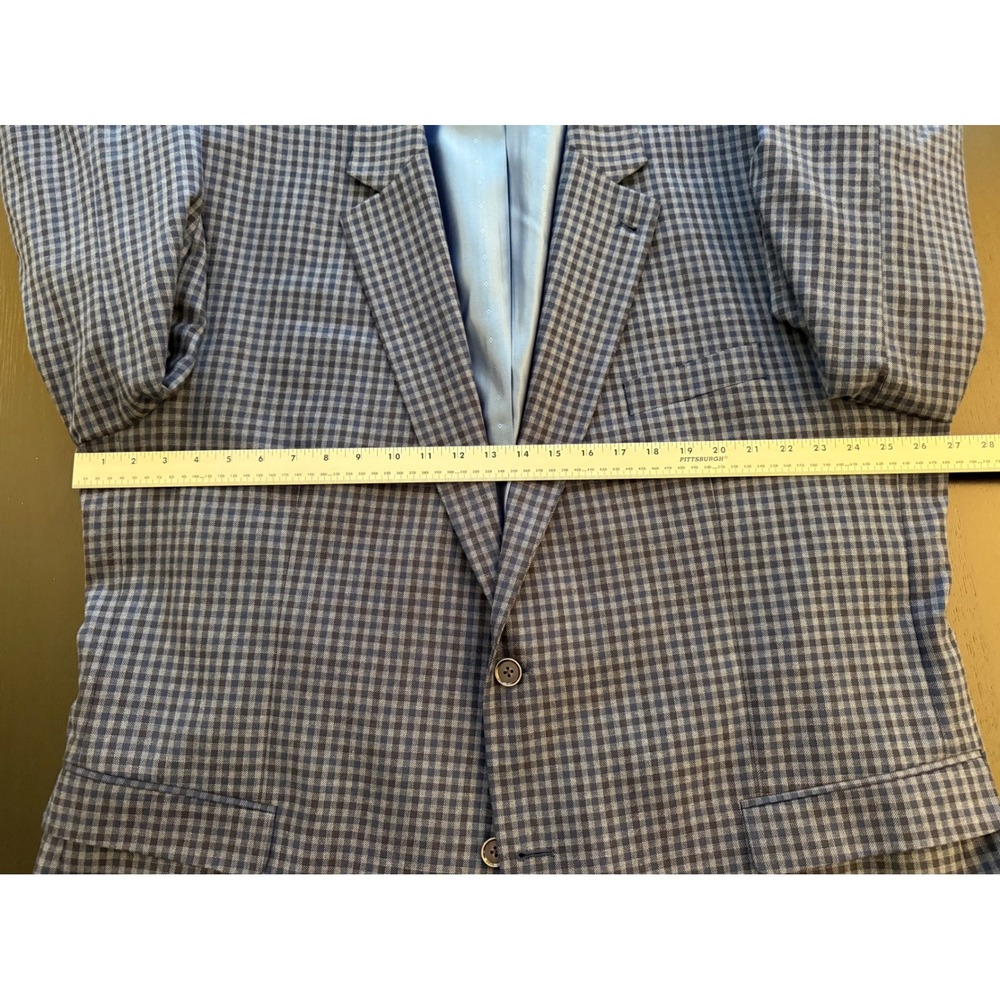 Oak Hill Sport Coat Mens 3XLT (54-56) Blue Check Two-Button Blazer Jacket‎ - Picture 8 of 14